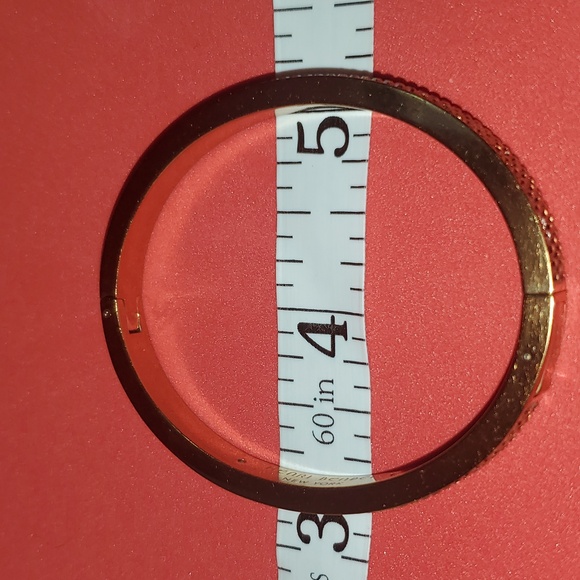 Henri Bendel clear Swarovski Crystal paved Skinny Rox yellow gold Bracelet - Picture 8 of 9